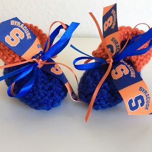 Syracuse University ORANGE Handmade Baby Booties *NEW*